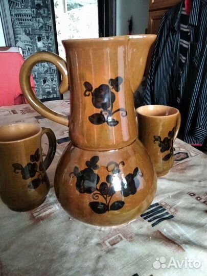 Кувшин глиняный-1,7л (набор)