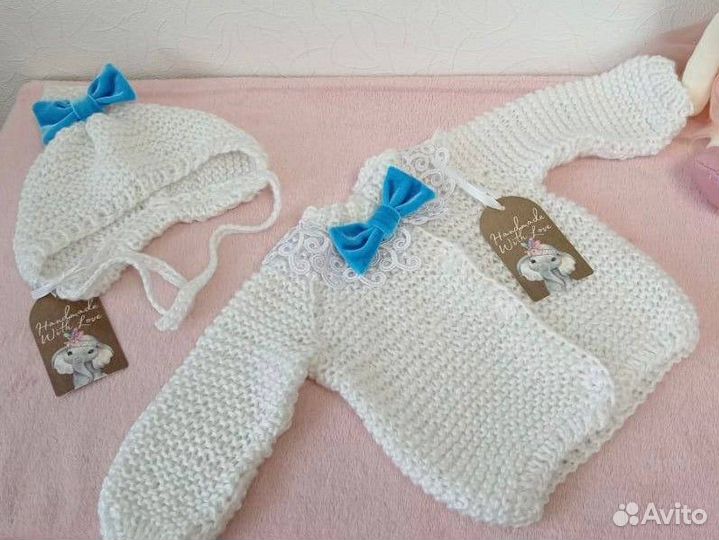 Вязаный костюм детский 74