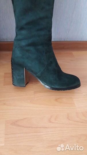 Сапоги нат.велюр,мех мутон'Benetti'