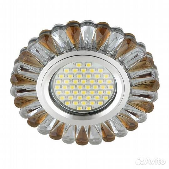 Светильник встраиваемый металлический и стеклянный