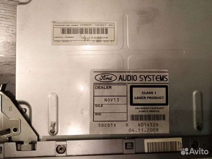 Автомагнитола на Ford Kuga 2008