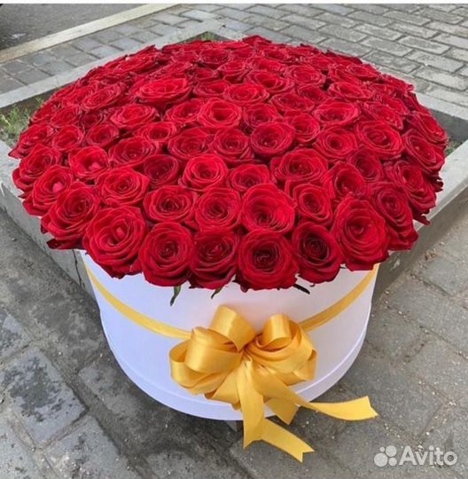 Букет из 101 розы в коробке