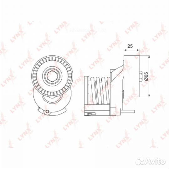 Lynxauto PT-3105 Ролик натяжной приводного ремня