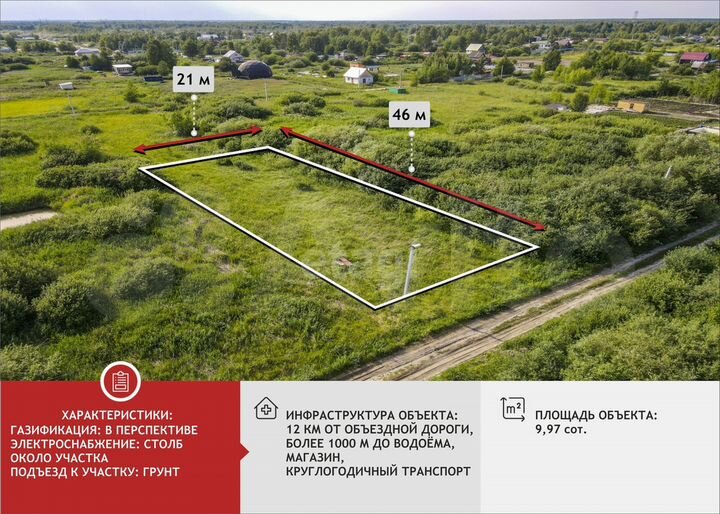 Участок 10 сот. (СНТ, ДНП)