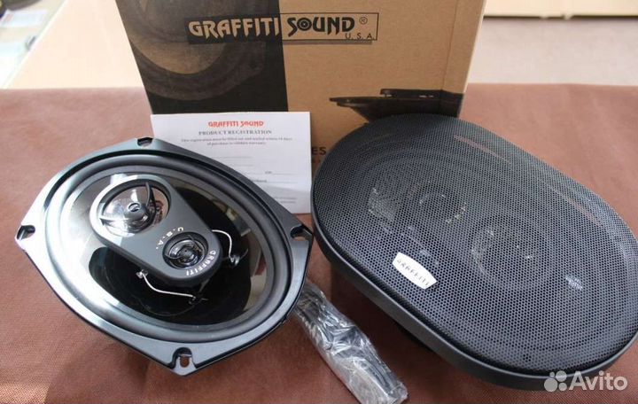 Колонки динамики в авто овалы Graffiti 6/9 bass