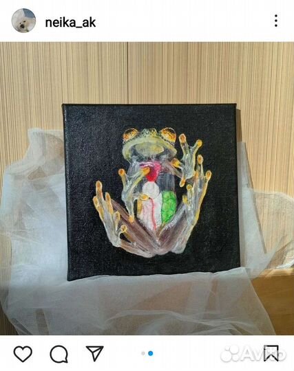 Картина акрилом на холсте