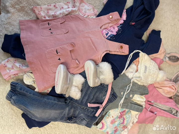 Вещи пакетом на девочку 68-80