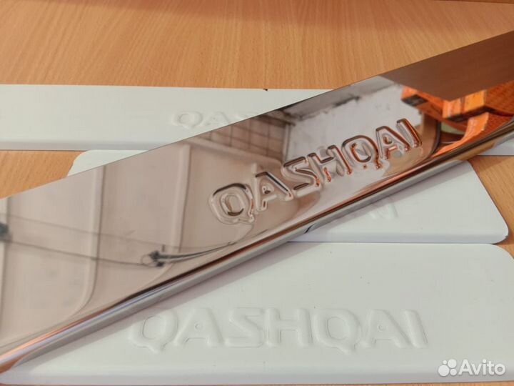 Накладки на пороги Nissan Qashqai 1 (нержавейка)