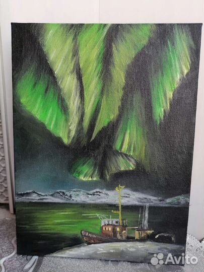 Магнит- картина, миниатюра маслом