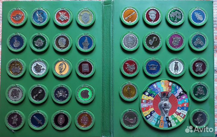 36 медальонов из журнала «Приключения Шрека»