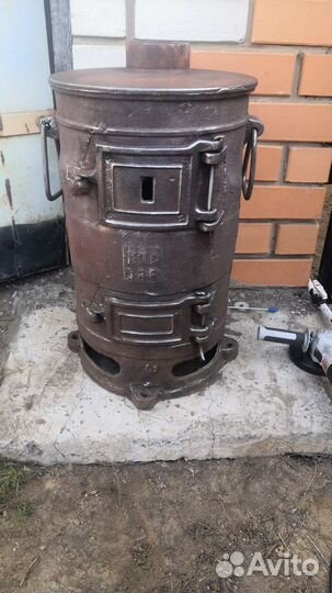 Печь буржуйка чугунная СССР