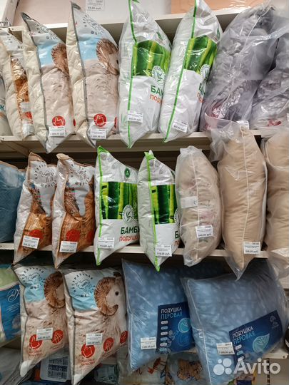 Подушки, одеяла