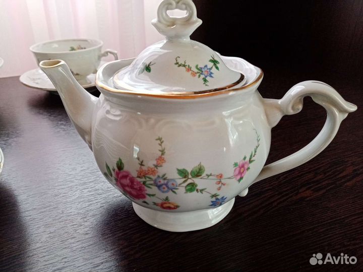 Сервиз Фарфор Chodziez Польша/Роза- Чайные пары