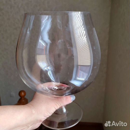 Ваза рюмка, 26 см, новая, стекло