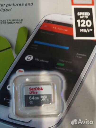 Карта памяти micro sd 64 gb