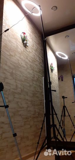 Кольцевая лампа 38см Professional LiveStrem Штатив