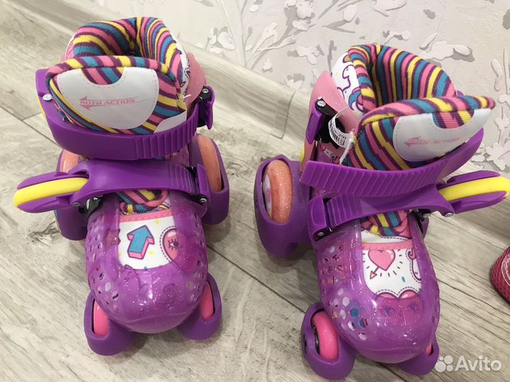 Роликовые коньки детские с защитой