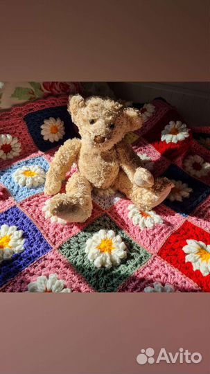 Плед вязаный Мой цветочек