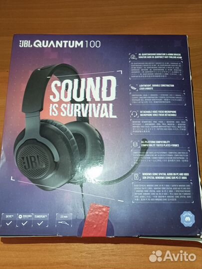 JBL quantum 100 чёрный