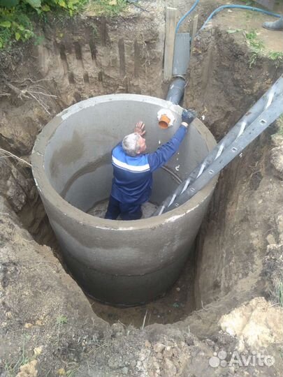 Септики,Выгребные ямы,канализация под ключ жби