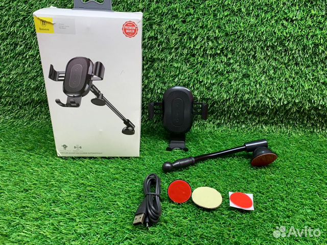 Автодержатель Baseus + Беспроводная зарядка