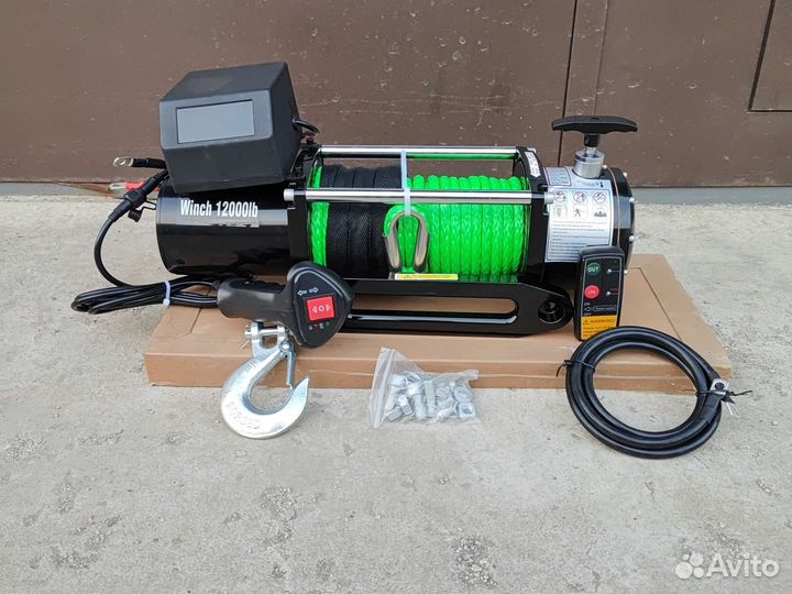 Лебедка 12000 с синтетическим тросом