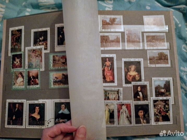 Альбом с почтовыми марками, гашёные