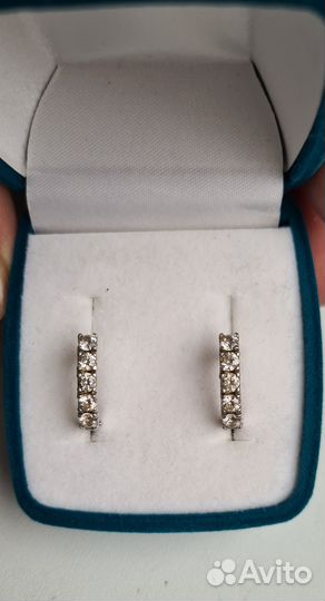 Серьги дорожки серебряные