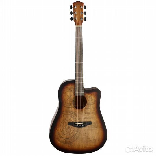 Акустическая гитара Авторский Лазерный рисунок