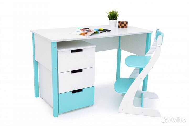 Тумба Svogen в детскую комнату. Мятно-белая