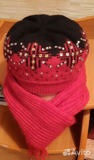 Комплект шапка и шарф осень-зима