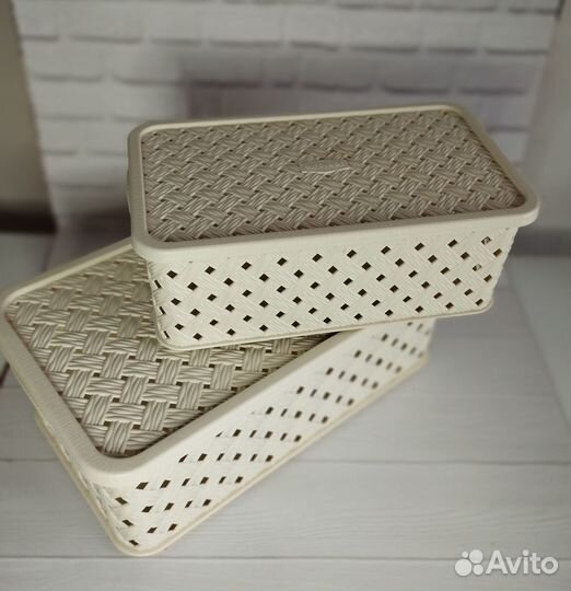 Набор корзин для хранения с крышкой