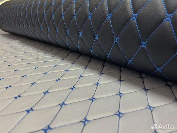 Экокожа стеганая для обшивки мебели и салона авто