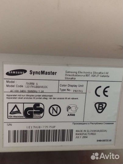 Монитор Samsung syncmaster