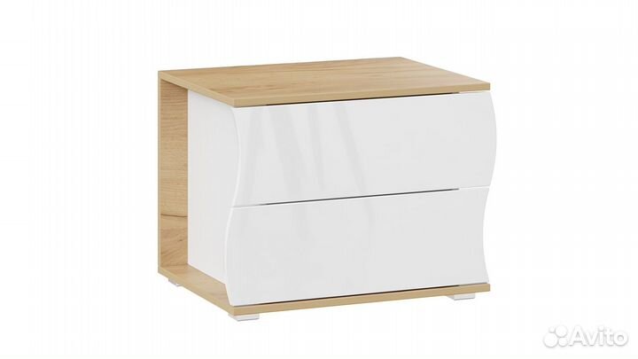 Тумба прикроватная «Миранда» Дуб Крафт золотой/Бел