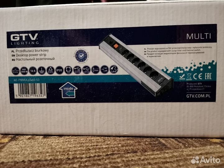 Сетевой фильтр настольный GTV AE-pbmul6S6U-53