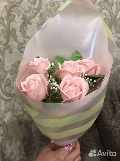 Букеты из мыльных роз