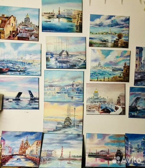 Картина маслом Санкт-Петербург на холсте живопись