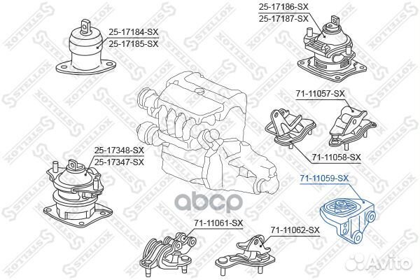 71-11059-SX опора кпп Honda Accord 02-08 71-11