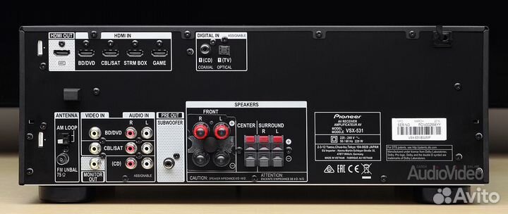 Ресивер Pioneer VSX-531,130 Вт на канал bluetooth