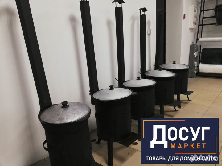 Печь под казан с дымоходом