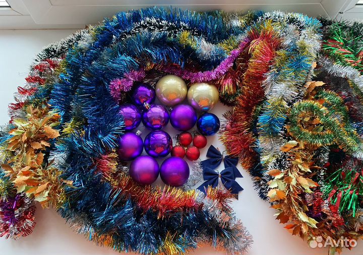 Новогодние украшения на елку пакетом