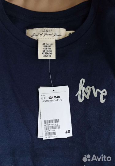 Блузка для девочки новая, H&M, р.128-134