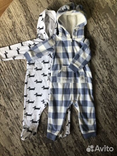 Флисовые комбинезоны carters и котмаркот