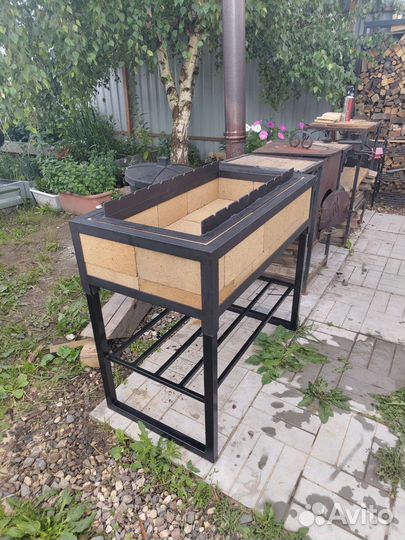 Мангал разборный с шамотным кирпичом