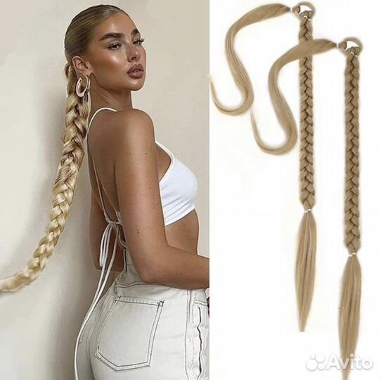 Хвост волосы на резинке