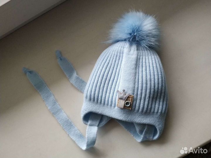 Зимние шапки от 0-6 мес