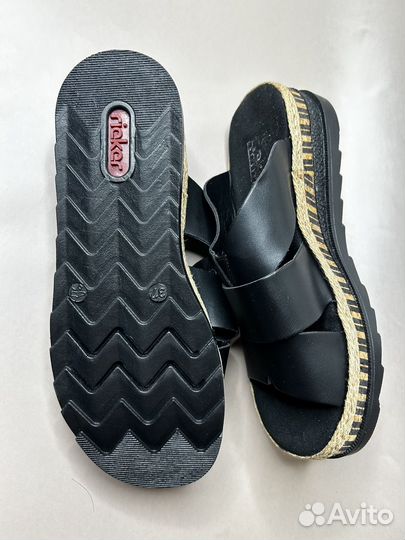 Rieker Женские шлепанцы/ сабо на танкетке 37,5-38