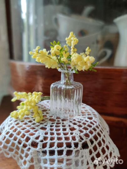 Букет мимозы миниатюра 1:12