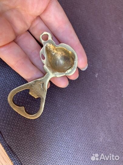 Открывашка с собакой, латунь, Германия, винтаж